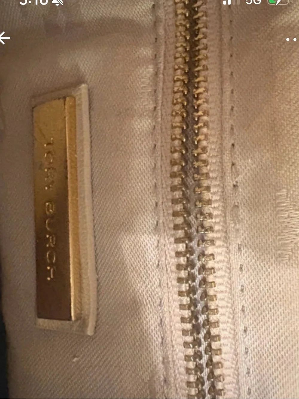 Tory Burch Quilted Leather Shoulder Bag in Soft Beige